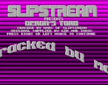 Demon's Tomb - by Slipstream - 1990 - Cracktro