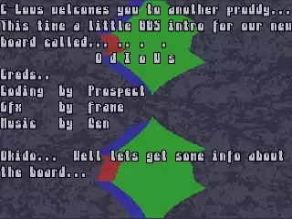 Odious BBS Intro - by C-Lous - 1994 - Intro