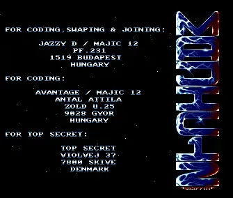 Mark Forever Contro - by Majic 12 - 1992 - Intro