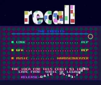 Musicdisk Preview - by Recall - 1993 - Intro