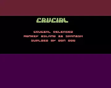 Monkey Island 2 Spanish - by Crucial - 1992 - Cracktro