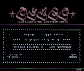 Monkey Island 2 Fixed - by Dytec - 1991 - Cracktro