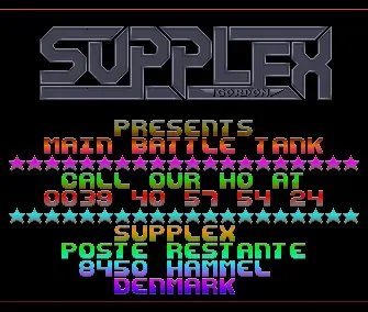 Main Battle Tank - by Supplex - 1990 - Cracktro