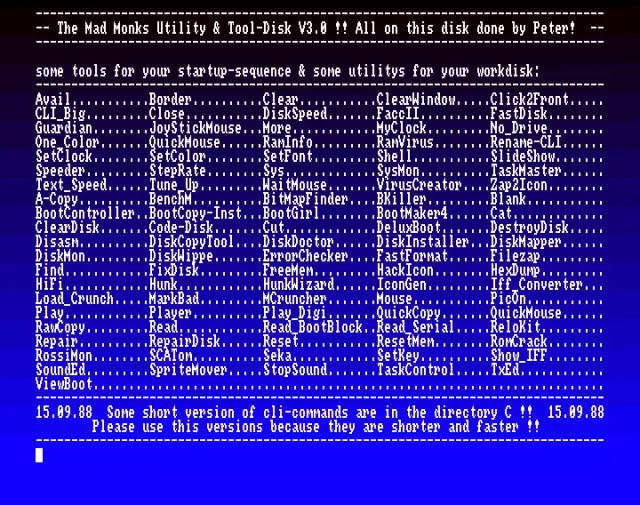 Utility & Tool-Disk v3.0 - by Mad Monks - 1988 - Pack