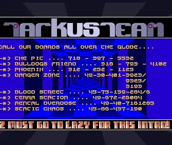 Assembly 1993 Intro - by Tarkus Team - 1993 - Intro