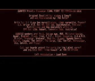 Final Fight - by Quartex - 1991 - Cracktro